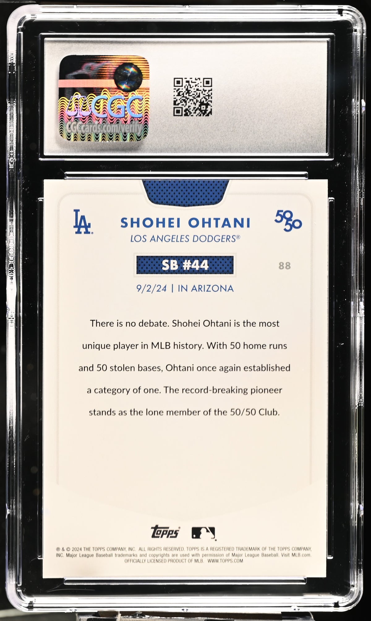 2024 Topps 50/50 Shohei Ohtani #88 CGC 10