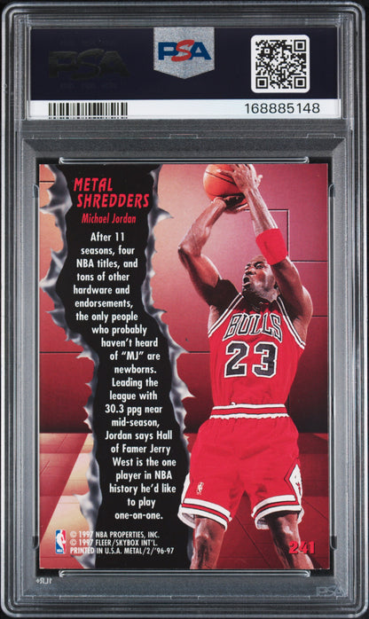 1996 Metal Michael Jordan #241 PSA 7