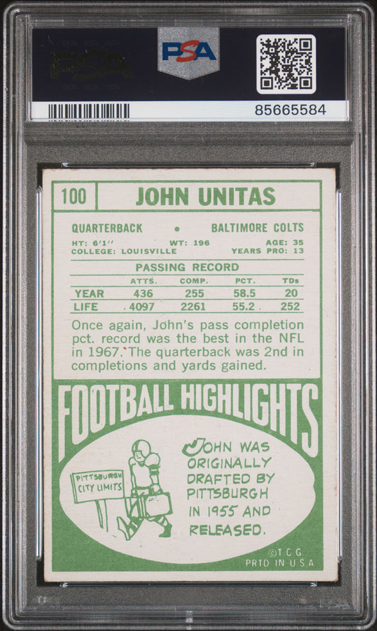 1968 Topps - Johnny Unitas #100