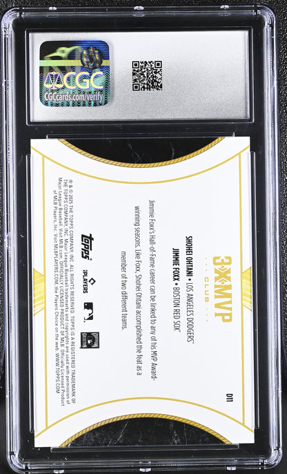 2025 Topps Welcome To The Club Shohei Ohtani Jimmie Foxx 3X MVP Dual CGC 8.5