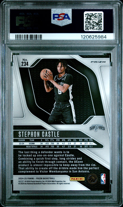 2024 Panini Prizm Stephon Castle #234 Silver PSA 10
