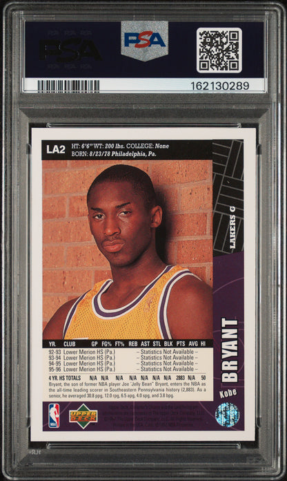 1996 Collector's Choice Lakers Team Set Kobe Bryant #LA2 PSA 9