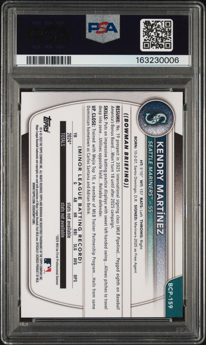 2025 Bowman Chrome - Prospects Kendry Martínez, Kendry Martínez #BCP-159 Purple