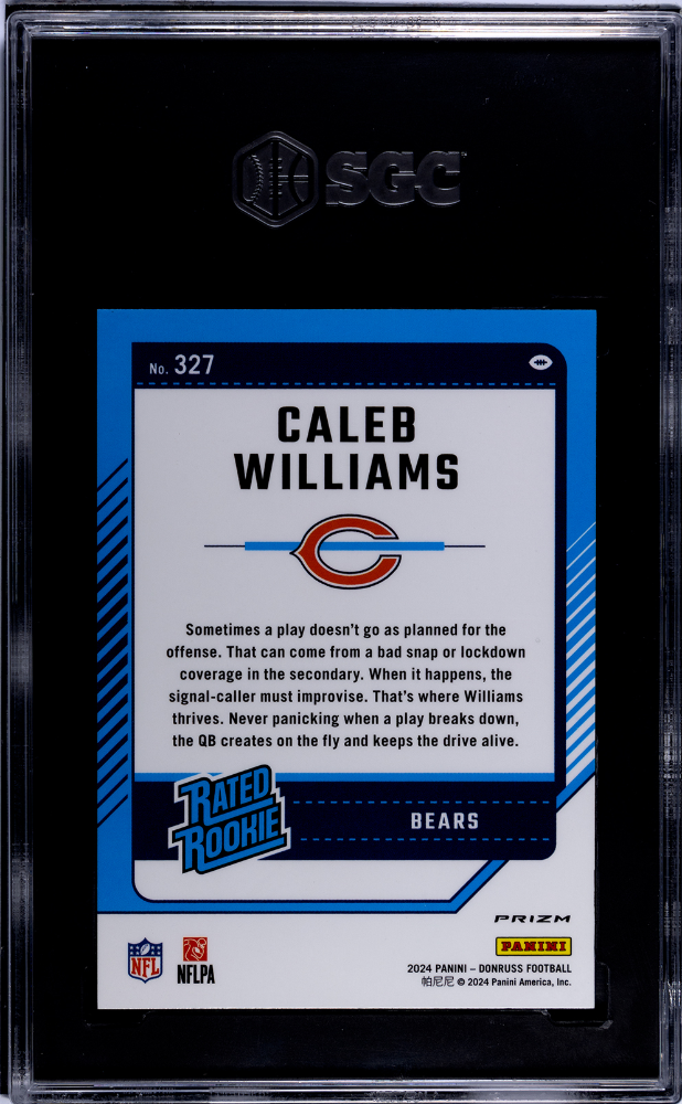 2024 Donruss Caleb Williams #327 Optic Preview Red Pandora Prizm SGC 10