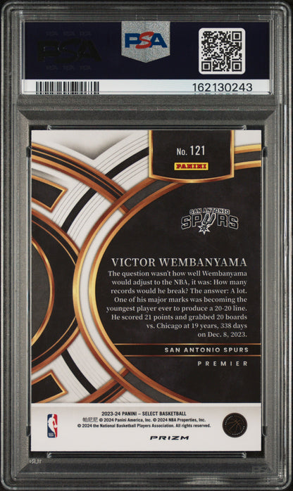 2023 Panini Select Victor Wembanyama #121 Red Cracked Ice PSA 10