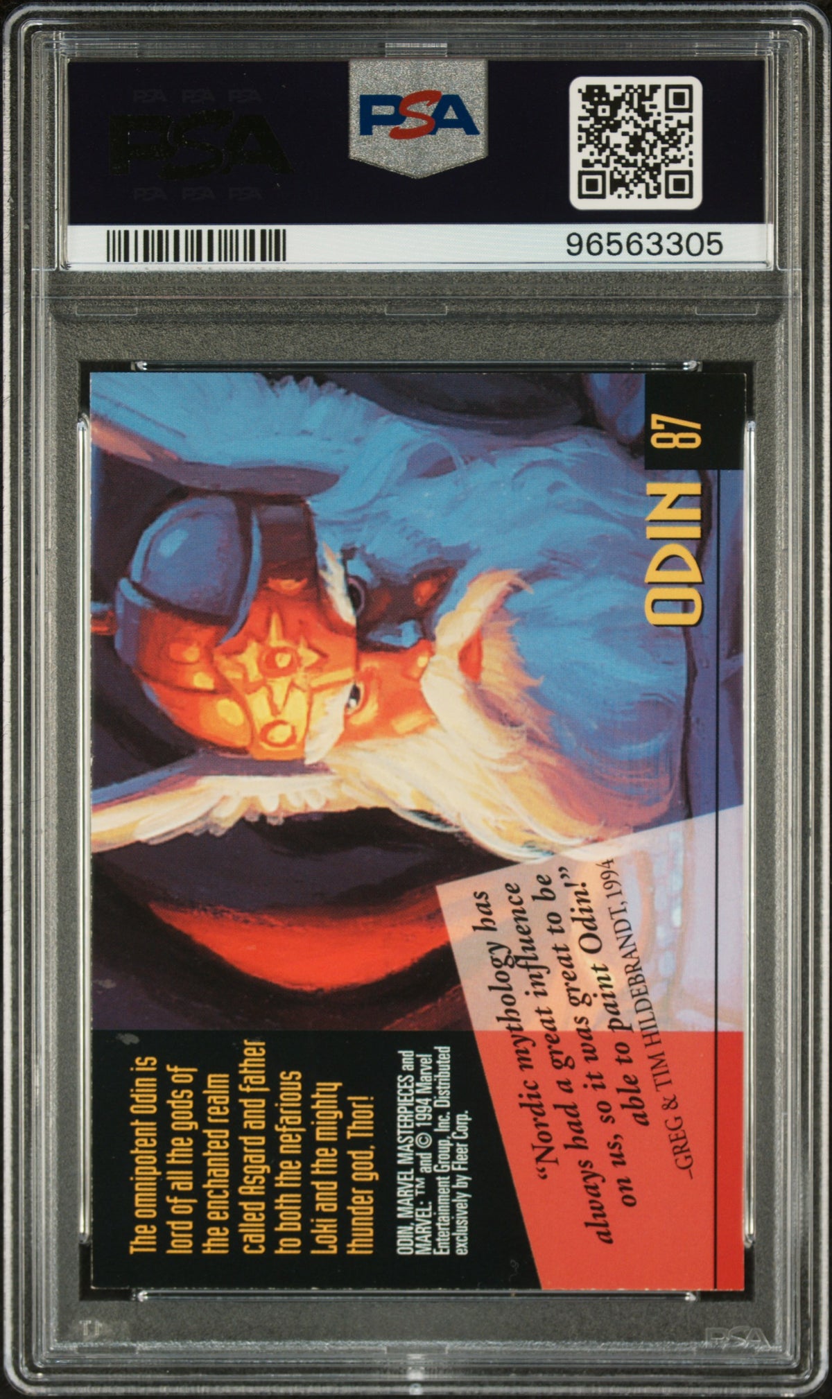 1994 Marvel Masterpieces Odin #87 PSA 7