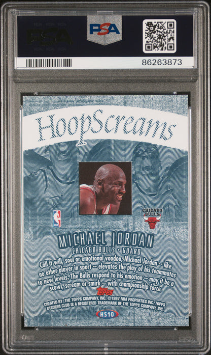 1997 Stadium Club Hoop Screams Michael Jordan #HS10 PSA 9