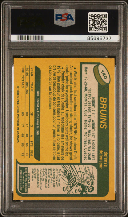 1980 O-Pee-Chee Ray Bourque #140 PSA 8