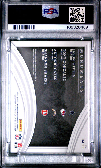 2022 Panini Immaculate Antonio Gates Shannon Sharpe Tony Gonzalez Jason Witten