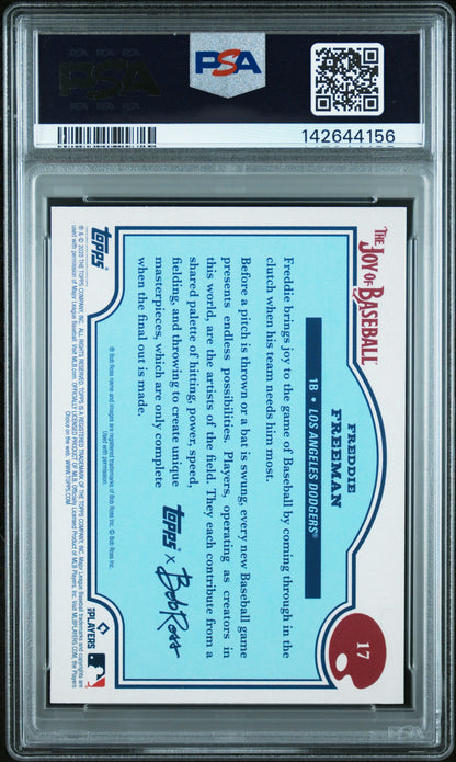 2025 Topps X Bob Ross The Joy Of Baseball Freddie Freeman #17 Titanium White /35