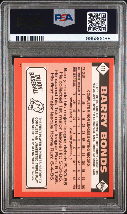 1986 Topps Traded Barry Bonds #11T PSA 6