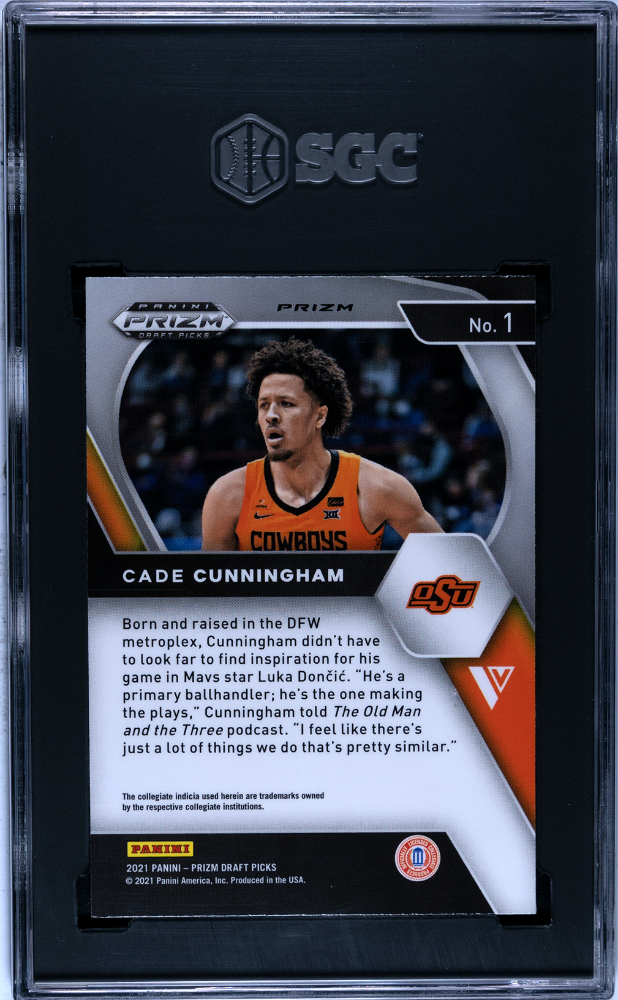 2021 Panini Prizm Draft Picks Cade Cunningham #1 Variation Red Ice SGC 9.5