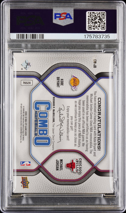 2009 SP Game Used Combo Materials K. Bryant M. Jordan #CM-JB /50 Game Worn