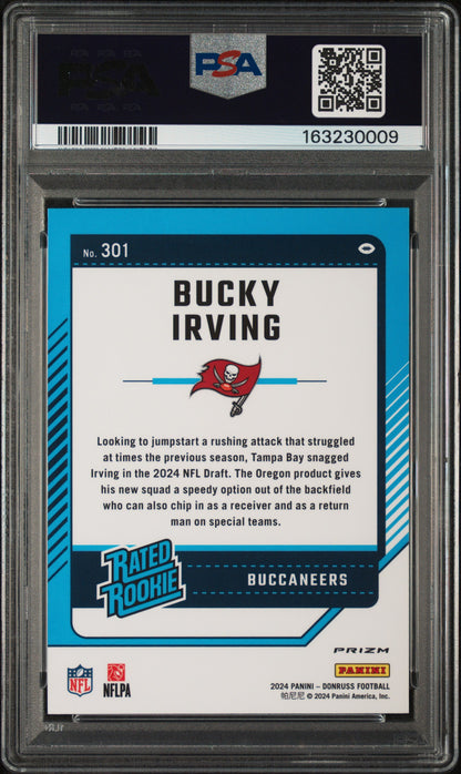 2024 Panini Donruss - Rated Rookie Bucky Irving #301 Optic Preview Pink Prizm...