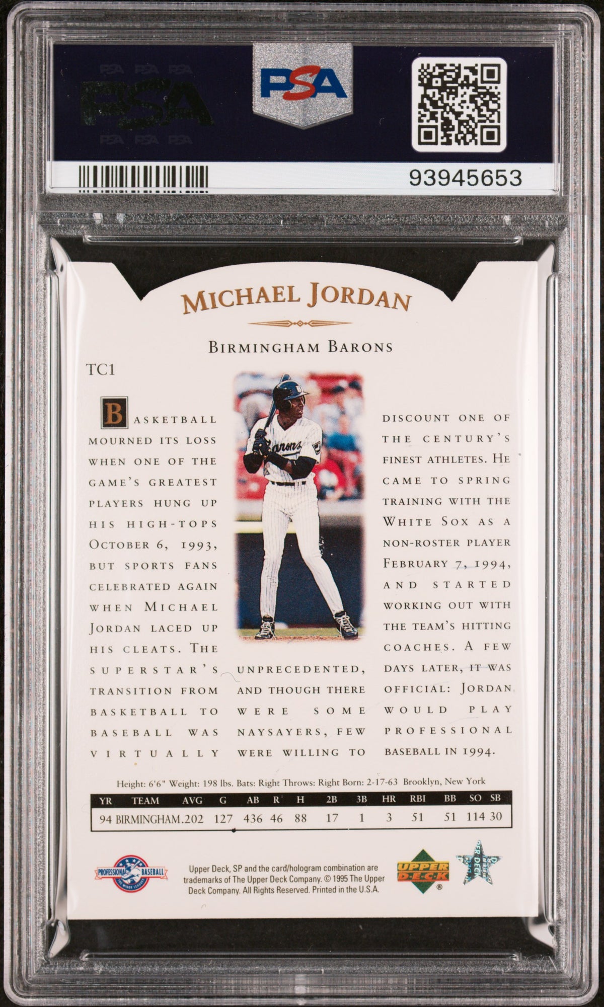 1995 Jordan Time Capsule Michael Jordan #TC1 PSA 9