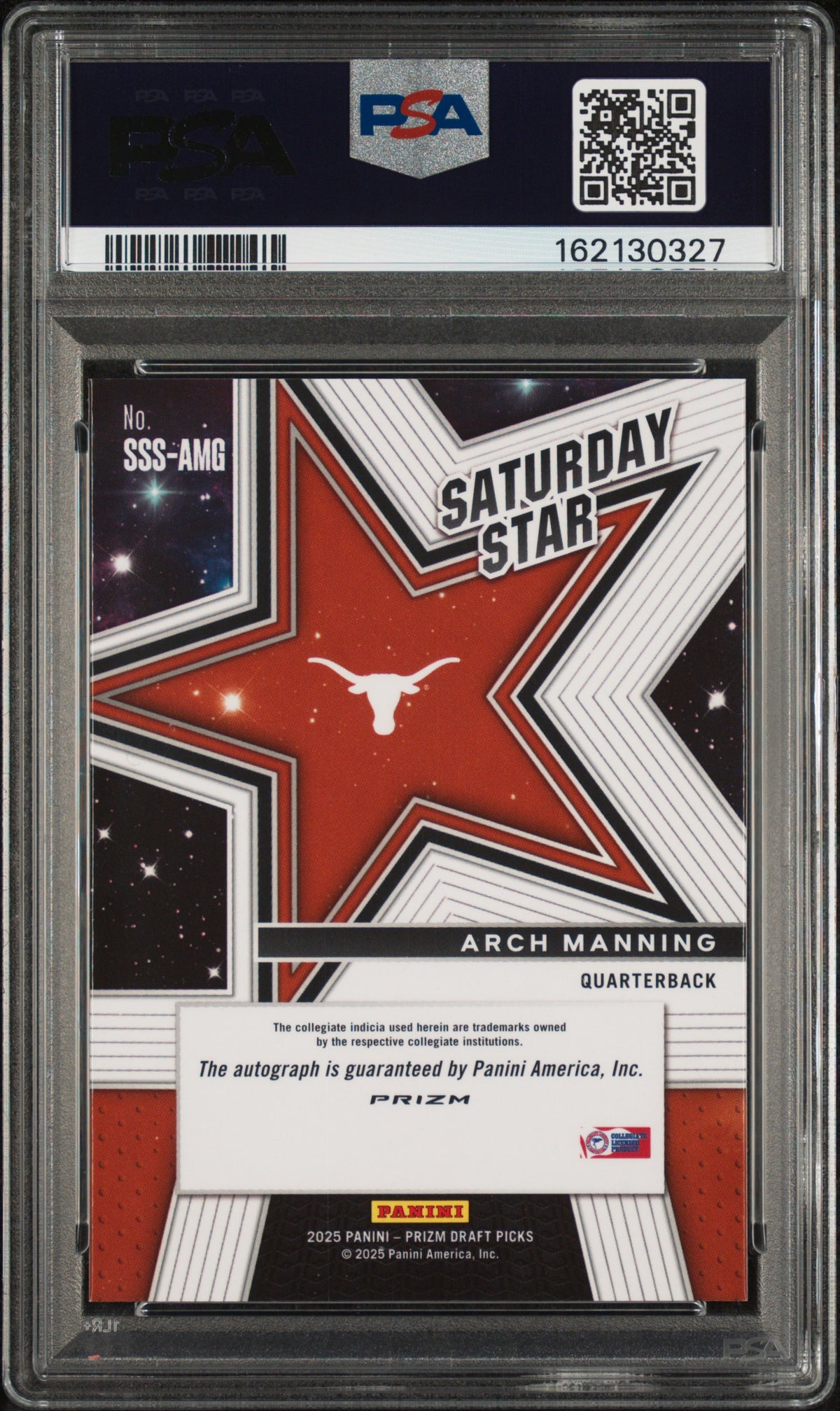 2025 Panini Prizm Draft Picks Saturday Star Signatures Arch Manning Silver