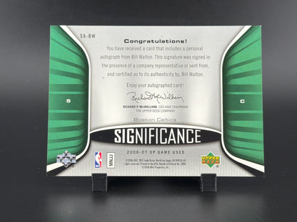 2008 Upper Deck SP Game Used Bill Walton #SA-BW /100