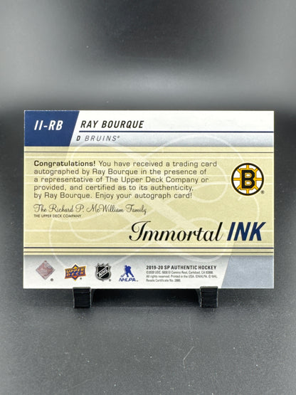 2019 Upper Deck SP Authentic Immortal Ink Ray Bourque #II-RB /18