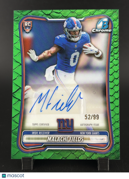 2026 Bowman Chrome Football Malachi Fields #BCRA-MF Green Viper /99 RC