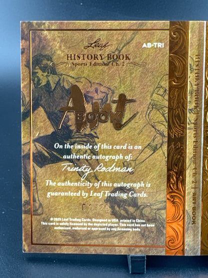 2023 Leaf History Book Sports Edition Chapter 2 Art Book Trinity Rodman