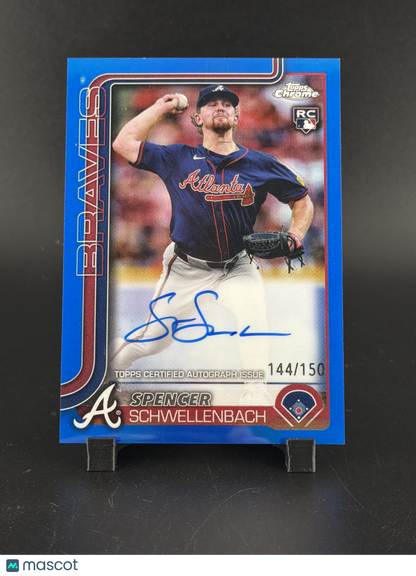 2025 Topps Chrome Spencer Schwellenbach #RA-SS Blue Refractor /150 RC