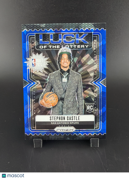 2024 Panini Prizm Stephon Castle #12 Blue Cracked Ice /125 RC