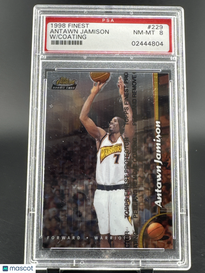 1998 Finest Antawn Jamison #229 W Coating PSA 8