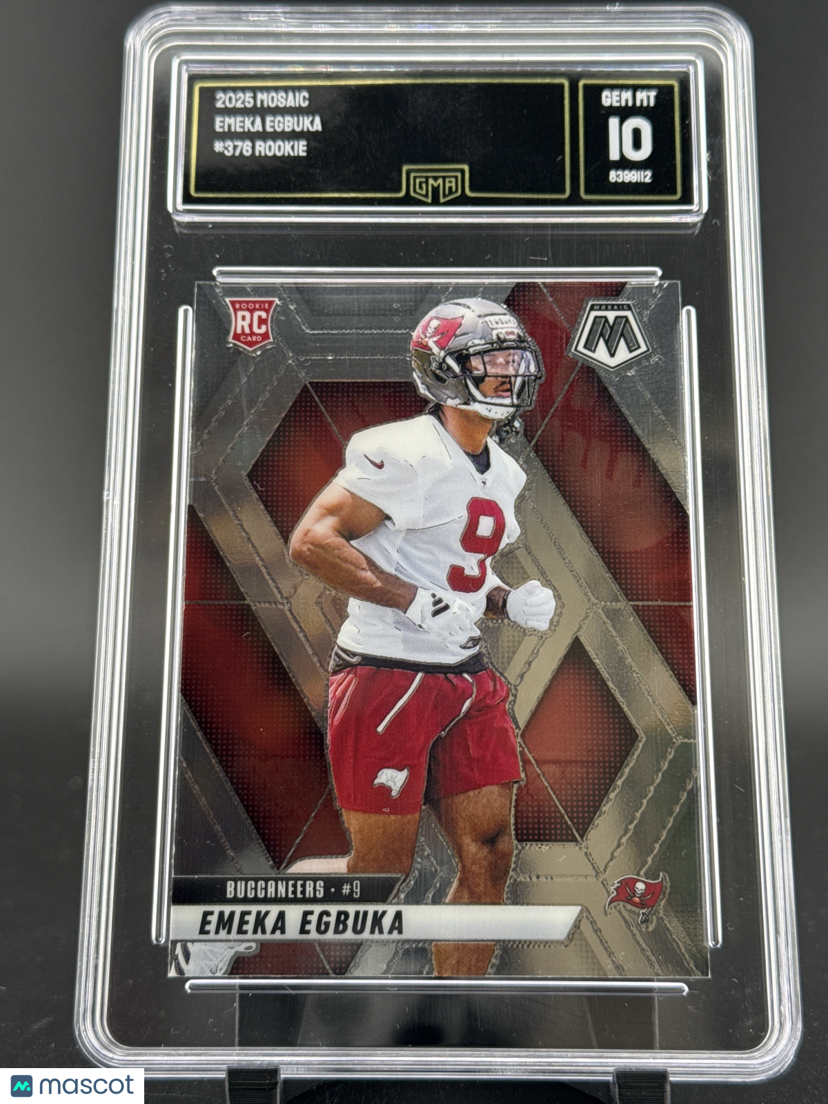 2025 Panini Mosaic Football Emeka Egbuka #376 RC GMA 10