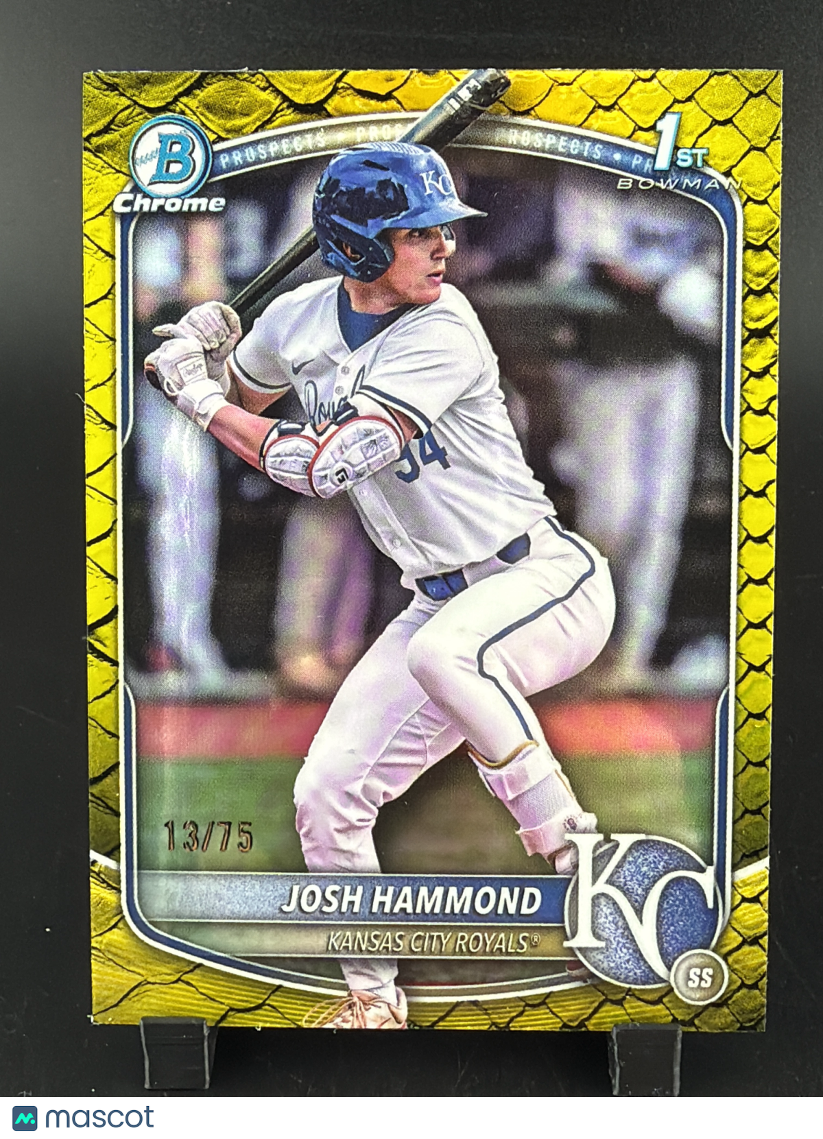 2025 Bowman Chrome Draft Josh Hammond #BDC-185 Gold Snakeskin /75