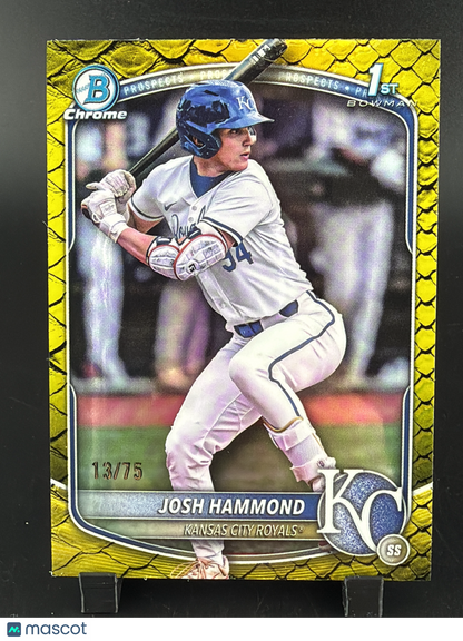 2025 Bowman Chrome Draft Josh Hammond #BDC-185 Gold Snakeskin /75