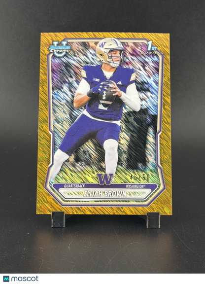 2024 Bowman Chrome University Football Elijah Brown Gold Shimmer Refractor /50