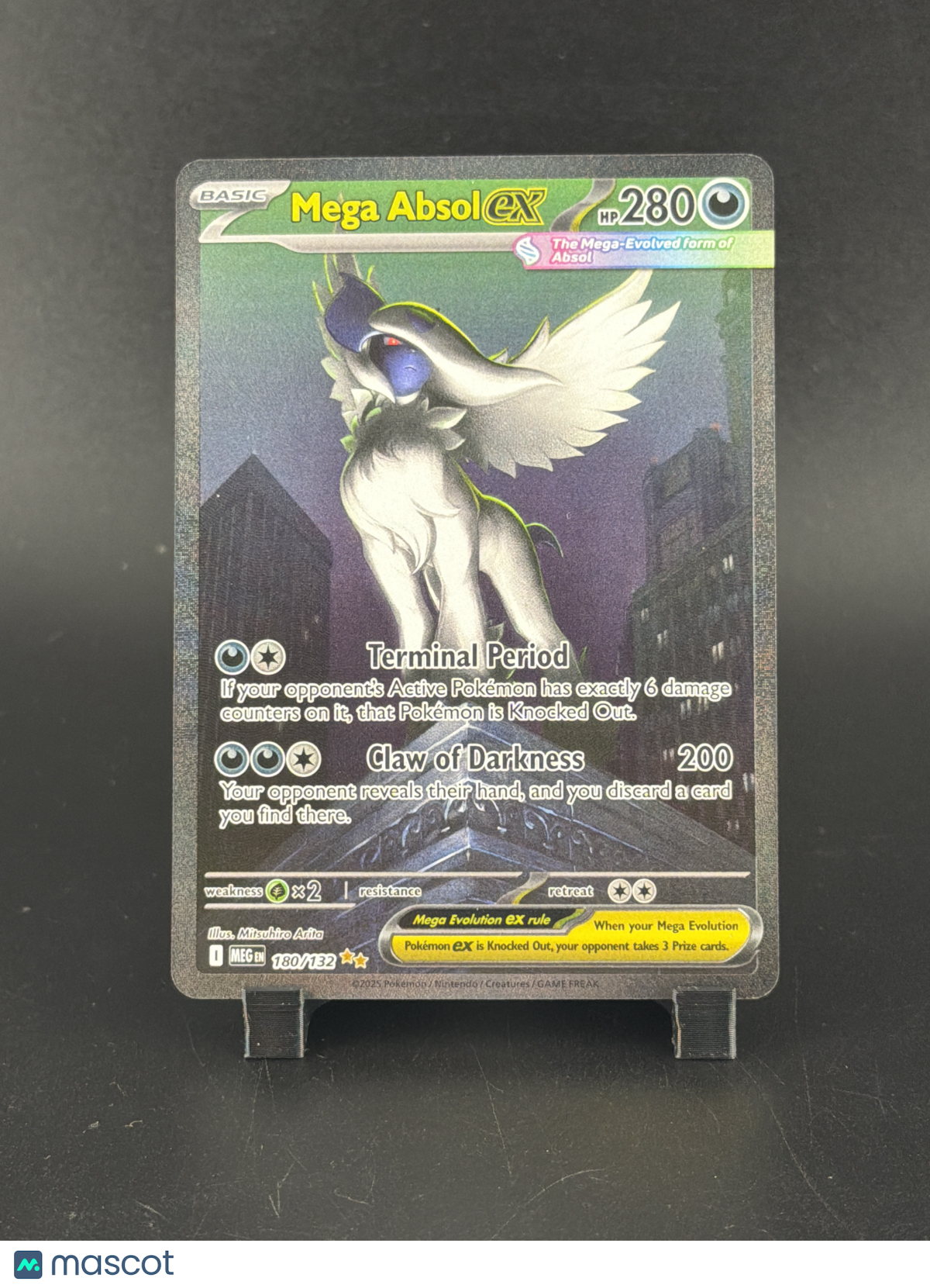 2025 Mega Evolution Mega Absol EX Holo Secret Rare FA SAR #180/132