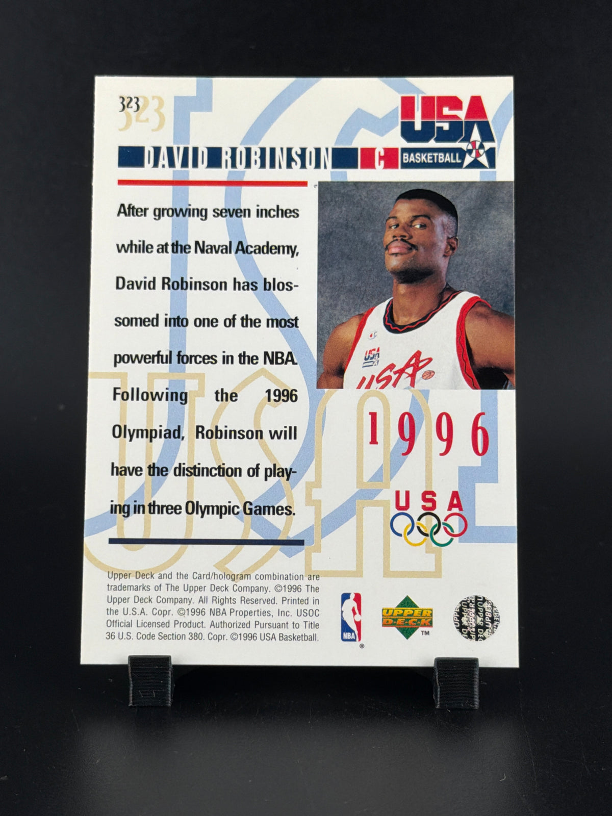 1996 Upper Deck David Robinson #323