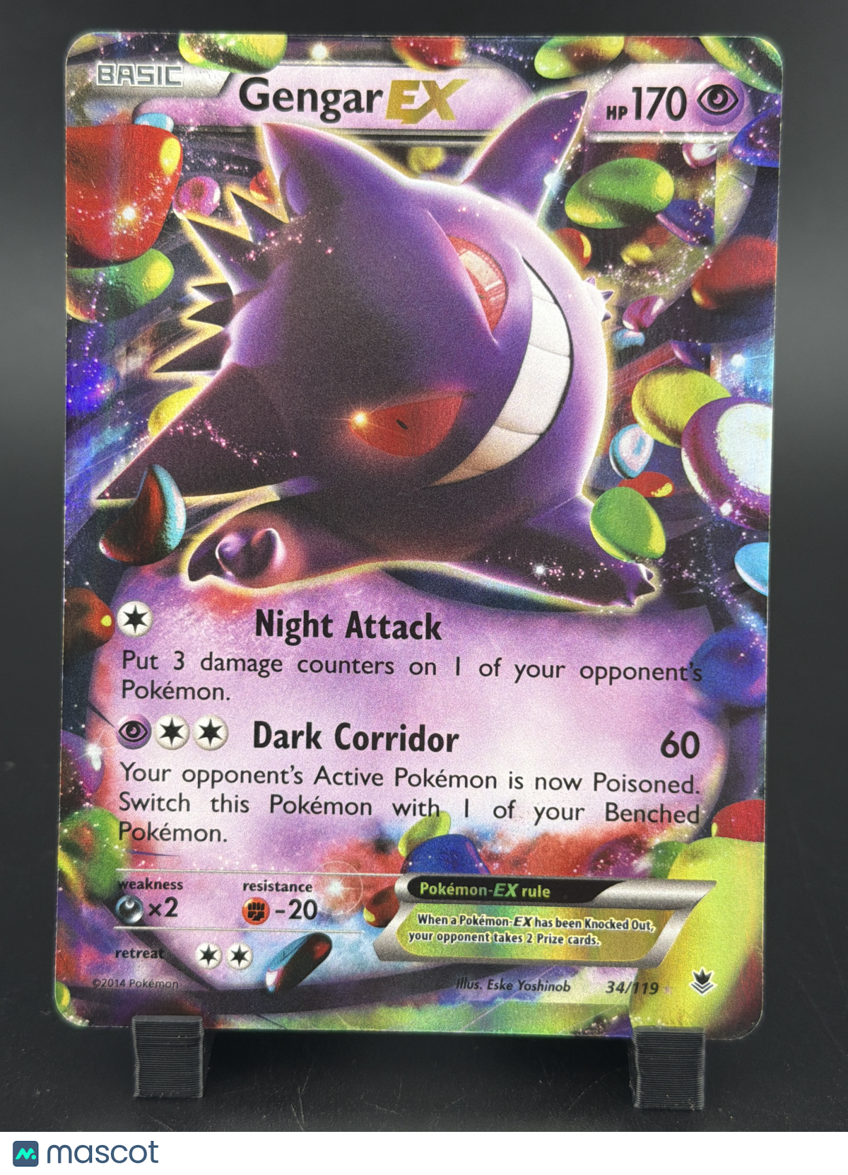 2014 Phantom Forces Gengar EX Holo Rare RR #34/119