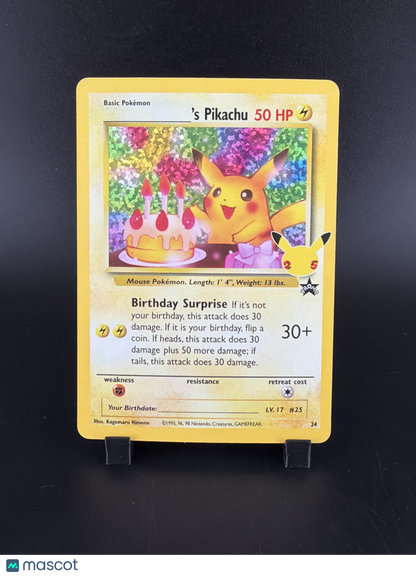 2021 Celebrations 'S Pikachu Holo Black Star Promo #24