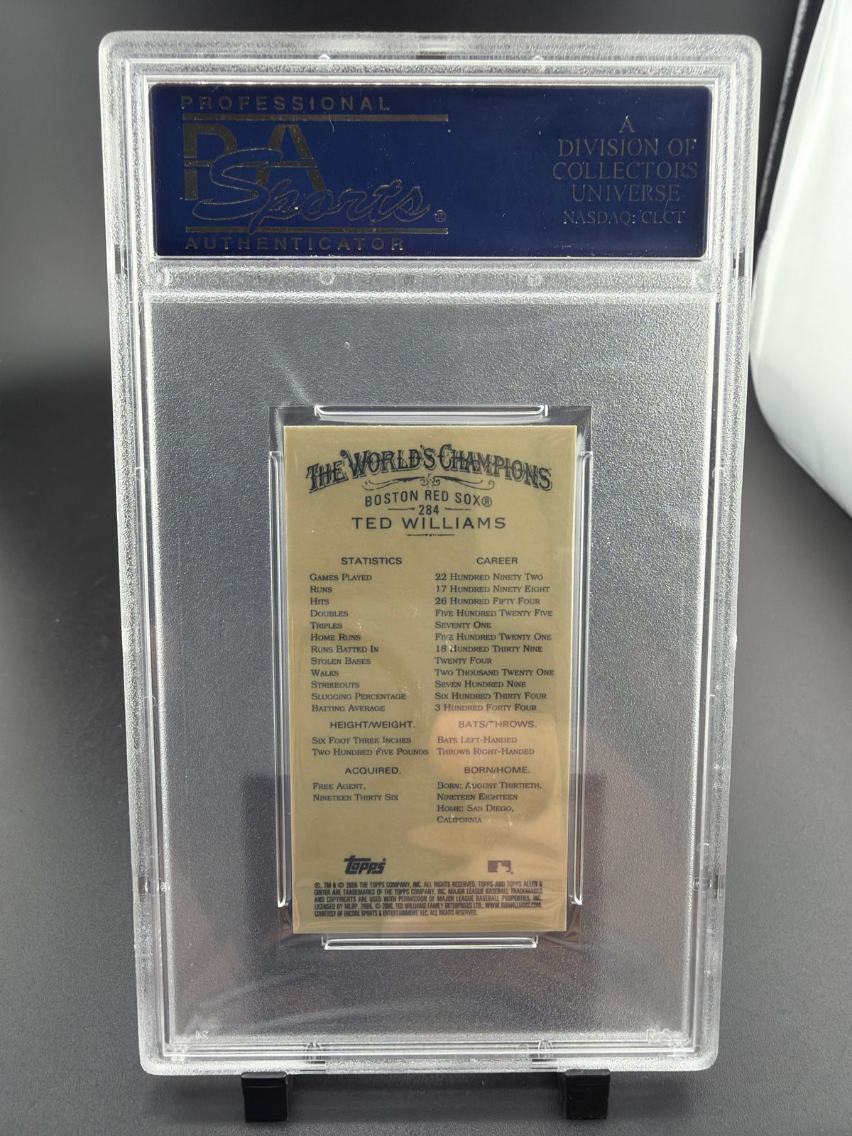 2006 Topps Allen & Ginter Ted Williams #284 Mini PSA 10