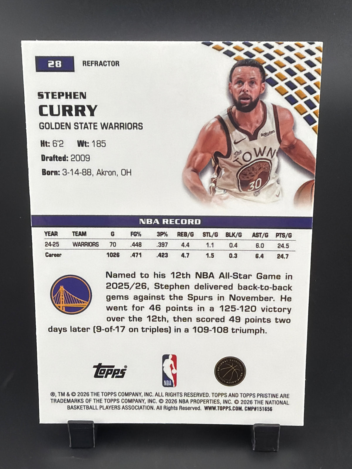 2026 Topps Pristine Stephen Curry #28 Refractor
