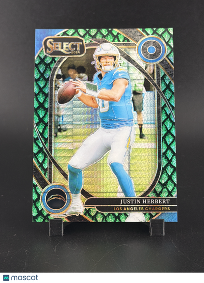 2026 Panini Select Justin Herbert #232 Green Dragon Scale Prizm /81