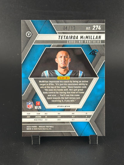 2025 Panini Mosaic Football Tetairoa McMillan #274 /13 RC
