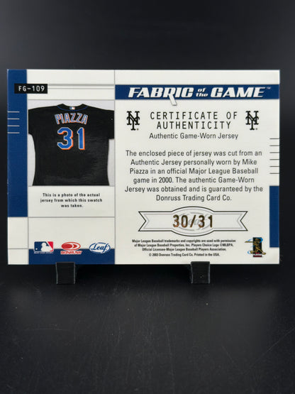 2005 Leaf Certified Materials Mike Piazza #FG-109 Fabric of the Game Jersey