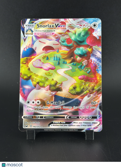 2020 Sword & Shield Snorlax VMAX Holo Rare RRR #142/202