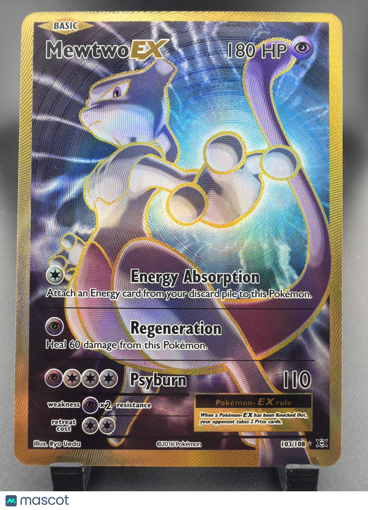 2016 Evolutions Mewtwo EX Holo Rare UR FA #103/108