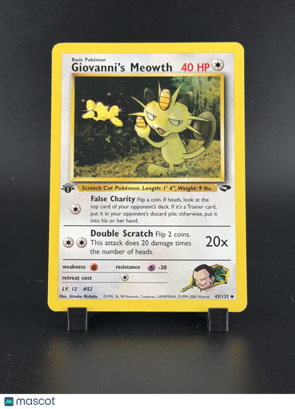 2000 Gym Challenge Giovanni's Meowth Uncommon 1st Edition #43/132
