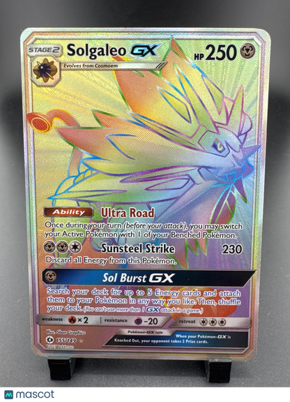 2017 Sun & Moon Solgaleo GX Holo Secret Rare FA HR #155/149