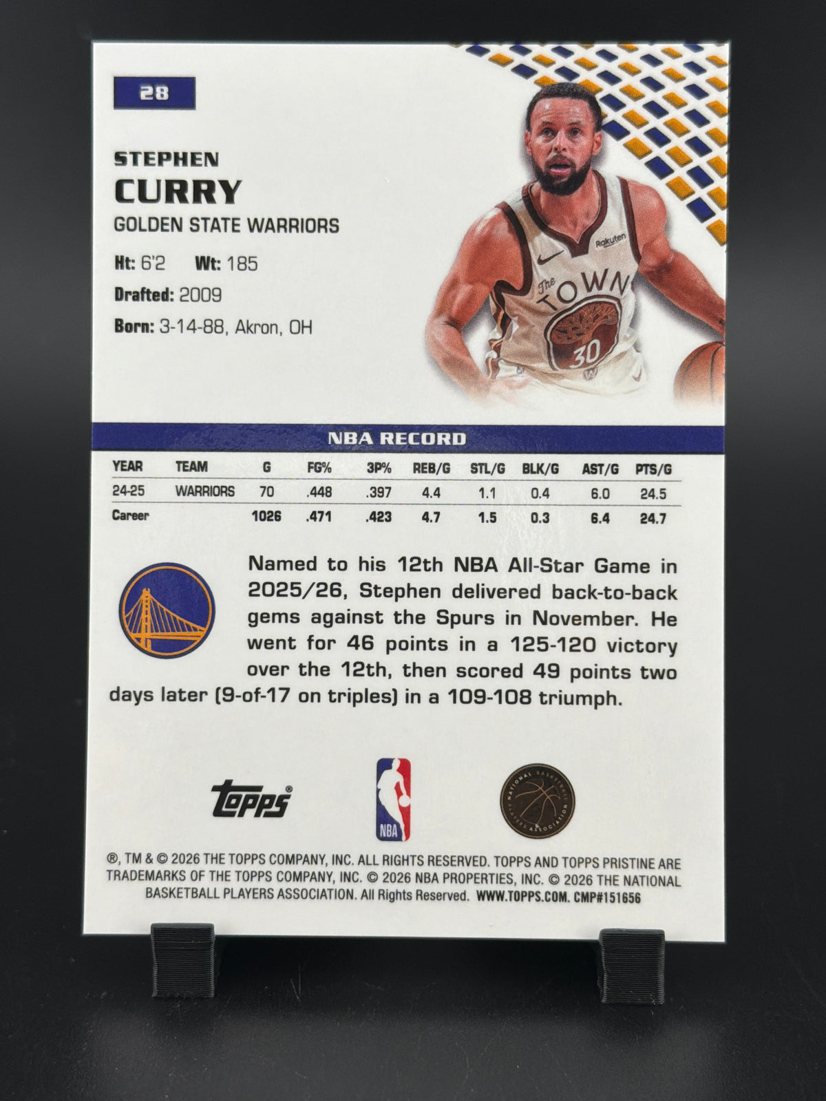 2026 Topps Pristine Stephen Curry #28 Green /150