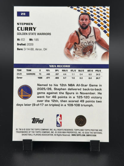 2026 Topps Pristine Stephen Curry #28 Green /150