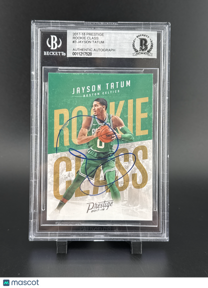 2018 Panini Prestige Jayson Tatum #3 BAS Auto Authentic Auto