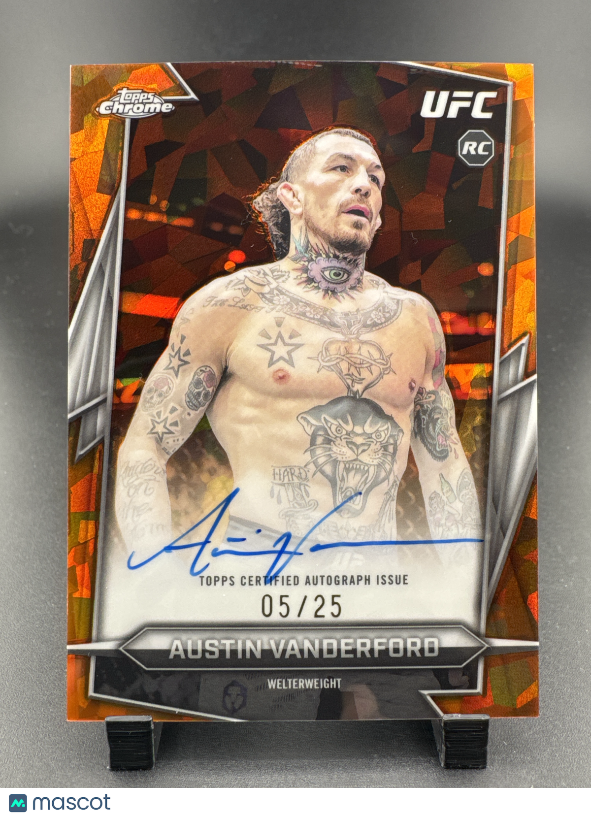 2026 Topps Chrome UFC Austin Vanderford #BAV-AU Orange /25 RC