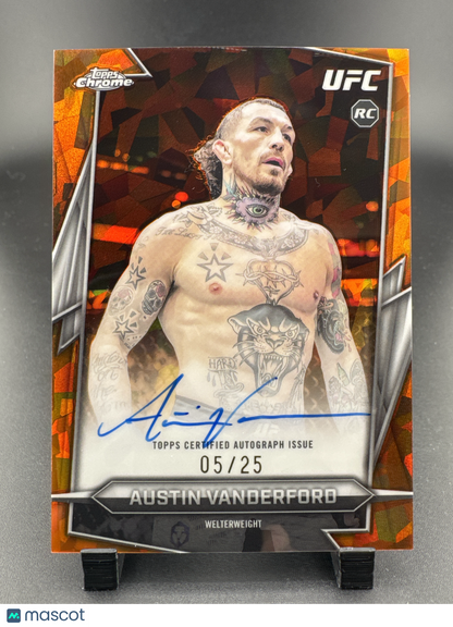 2026 Topps Chrome UFC Austin Vanderford #BAV-AU Orange /25 RC