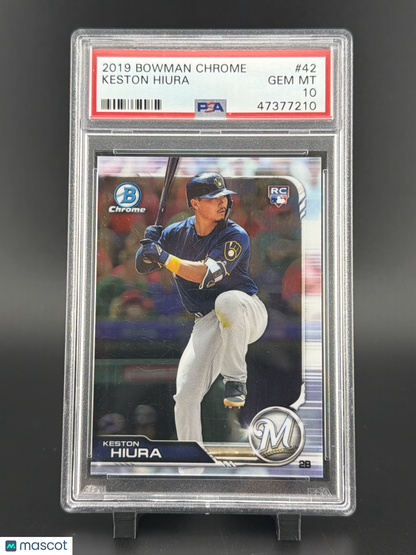 2019 Bowman Chrome Keston Hiura #42 PSA 10